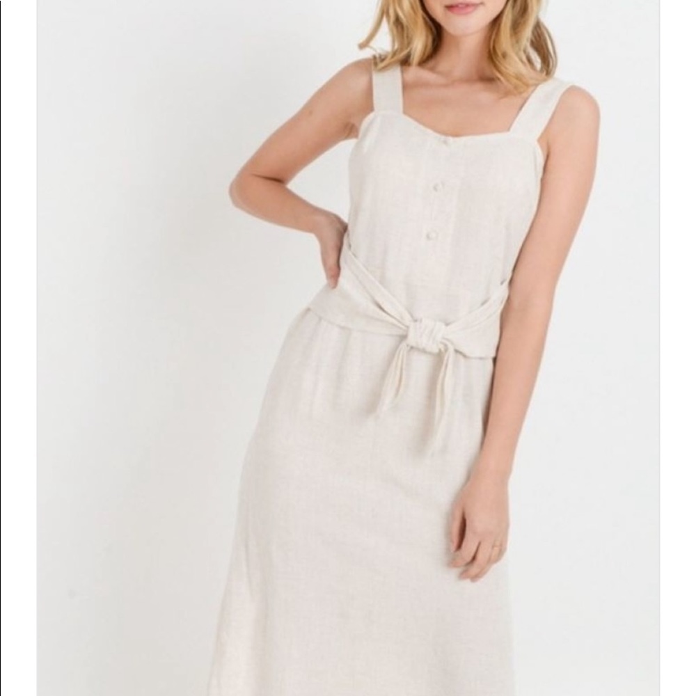 Light linen midi dress